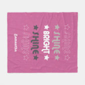 Pink Shine. Shine. Hell. Shine. Shine. Fleecedecke (Vorderseite (Horizontal))