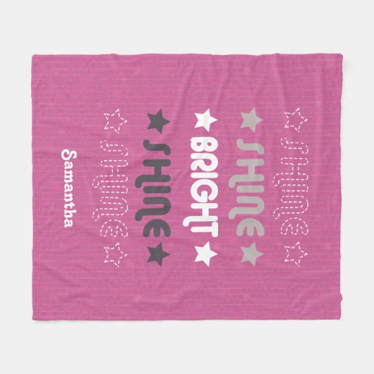 Pink Shine. Shine. Hell. Shine. Shine. Fleecedecke (Vorderseite (Horizontal))