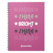Pink Shine. Shine. Hell. Shine. Shine. Notizblock (Vorderseite)