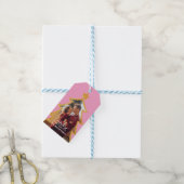 Pink Shiny Christmas Tree Personalized Photo Geschenkanhänger (Mit Garn)