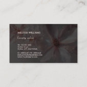 Pink Shiny Floral Logo Initials Business Card Visitenkarte (Rückseite)