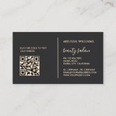 Pink Shiny Flowers Black Logo Visitenkarte (Rückseite)