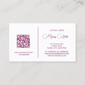 Pink Shiny Metallic Blume Visitenkarte (Rückseite)