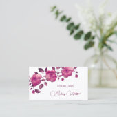Pink Shiny Metallic Blume Visitenkarte (Stehend Vorderseite)