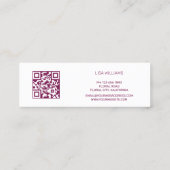 Pink Shiny Metallic Flower  Mini Visitenkarte (Rückseite)