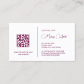 Pink Shiny Metallic Flower  Visitenkarte (Rückseite)