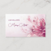Pink Shiny Metallic FlowerBusiness Card Visitenkarte (Vorderseite)