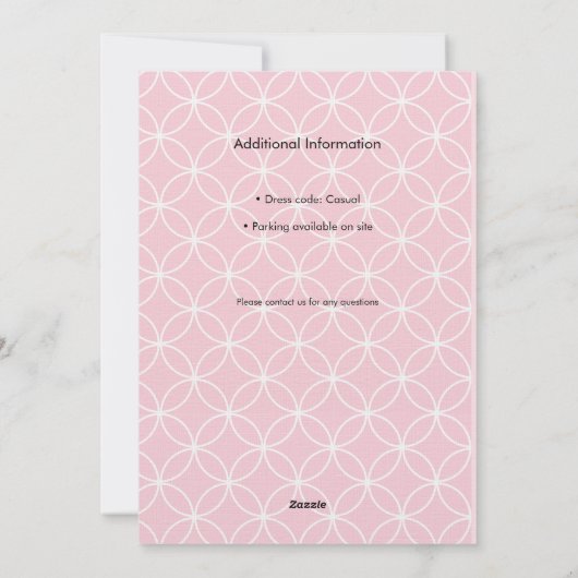 Pink Shippo Editable Invitation Template Einladung (Rückseite)