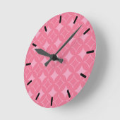 Pink shippo pattern runde wanduhr (Winkel)