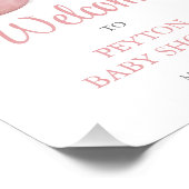 Pink Shoes Baby Dusche Begrüßungszeichen Fotodruck (Ecke)