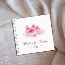 Pink Shoes Baby Dusche Wünsche für Baby Notizblock