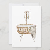 Pink Shoes Bassinet Baby Dusche Einladung (Rückseite)