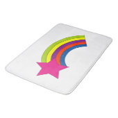 Pink Shooting Star Rainbow Hübsch Badematte (Schrägansicht)