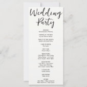 Pink Shooting Stars Off White Wedding Programm (Rückseite)