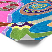 Pink Shore, 19x13 Abstrakt Art Poster (Ecke)