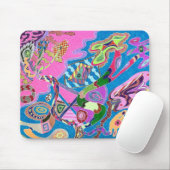 Pink Shore, Abstrakte Kunst Mousepad (Mit Mouse)