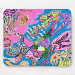 Pink Shore, Abstrakte Kunst Mousepad
