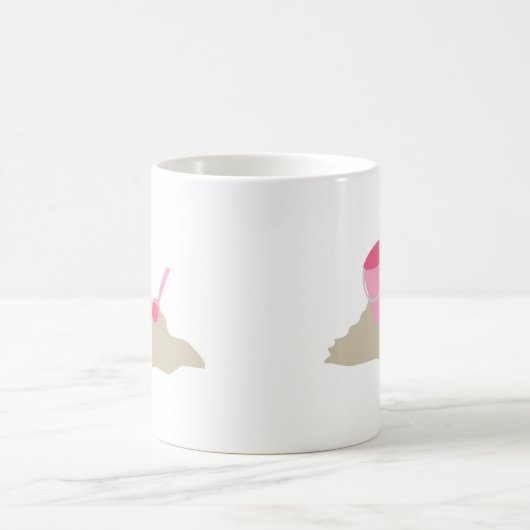 Pink Shovel and Pail Kaffeetasse (Mittel)