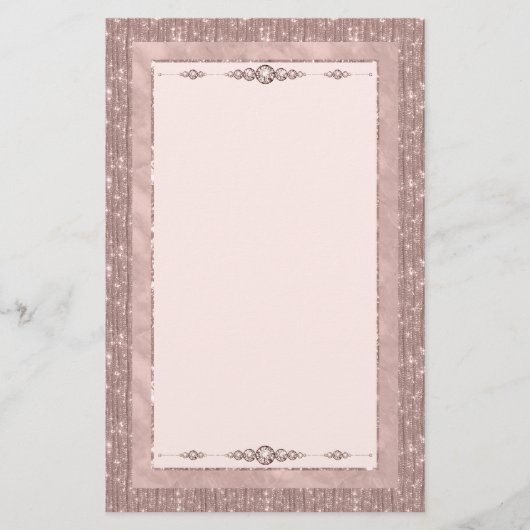 Pink Showgirl Glam Romance Stationery Briefpapier (Vorderseite)