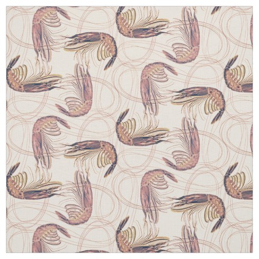 Pink Shrimp Langes Antennenmuster Stoff (Muster)