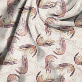 Pink Shrimp Langes Antennenmuster Stoff