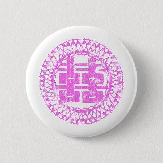 Pink Shuan Xi Button (Vorderseite)