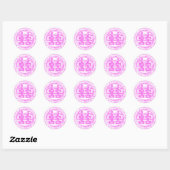 Pink Shuan Xi Runder Aufkleber (Blatt)