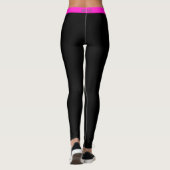 Pink Side Stripe Black Leggings (Rückseite)