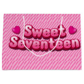 Pink siebzehn große Geschenktasche Geschenktüte (Vorderseite)