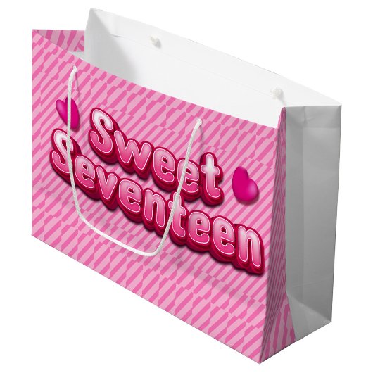Pink siebzehn große Geschenktasche Geschenktüte