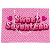 Pink siebzehn große Geschenktasche Große Geschenktüte