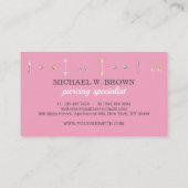 Pink Signature Type Body Juweliere Piercings Visitenkarte (Rückseite)