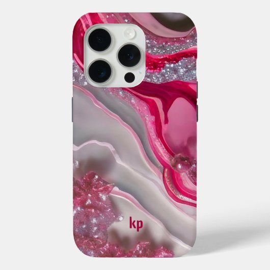 Pink silber Glitzer luxuriöser Hintergrund Case-Mate iPhone Hülle (Rückseite)