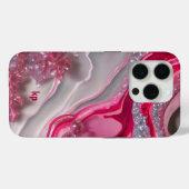 Pink silber Glitzer luxuriöser Hintergrund Case-Mate iPhone Hülle (Rückseite (Horizontal))