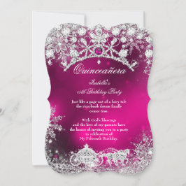 Pink silber Quinceanera 15. Winter Wonderland Einladung