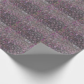 Pink-Silber-Sequenzen | Funkmuster Geschenkpapier (Ecke)