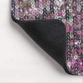 Pink-Silber-Sequenzen | Funkmuster Mousepad (Ecke)