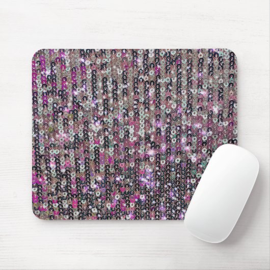 Pink-Silber-Sequenzen | Funkmuster Mousepad (Mit Mouse)