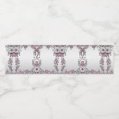 Pink Silber Weiße Flasche Wasser Etikett (Einzelnes Label)