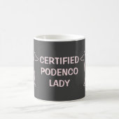 Pink-Silhouette für Podenco-Dog Kaffeetasse (Mittel)