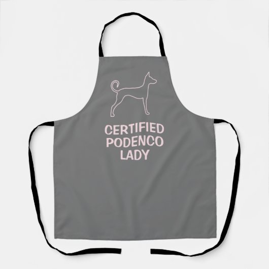 Pink-Silhouette für Podenco-Dog Schürze (Vorderseite)