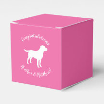 Pink Silhouette Labrador Dog Puppy Baby SHower