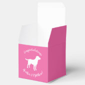 Pink Silhouette Labrador Dog Puppy Baby SHower Geschenkschachtel (Geöffnet)