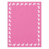 Pink Silhouette Labrador Dog Puppy Baby SHower Tischdecke (Vorderseite)