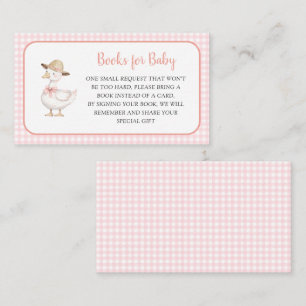 Pink Silly Goose Baby Shower Buchwunsch Begleitkarte