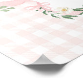 Pink Silly Goose Coquette Bow Baby Shower Welcome Poster (Ecke)