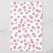 Pink & Silver Baby Dusche Raten Sie das Baby Food  (Rückseite)