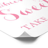 Pink & Silver Babys sind süß Nehmen Sie eine Lecke Poster (Ecke)