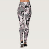 Pink Silver & Black Beauty Spill Glam Gloss Girl Leggings (Rückseite)