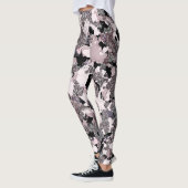 Pink Silver & Black Beauty Spill Glam Gloss Girl Leggings (Links)